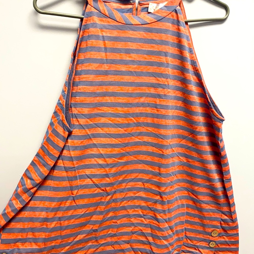 (5 for $25) gray & orange tank 1X